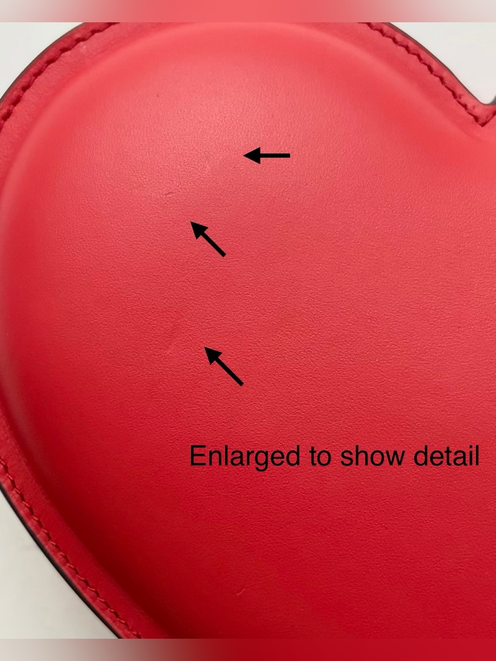 Kate Spade New York 3D Heart Crossbody Bag Italian Leather Red Hot Chili Chain - Picture 7 of 8
